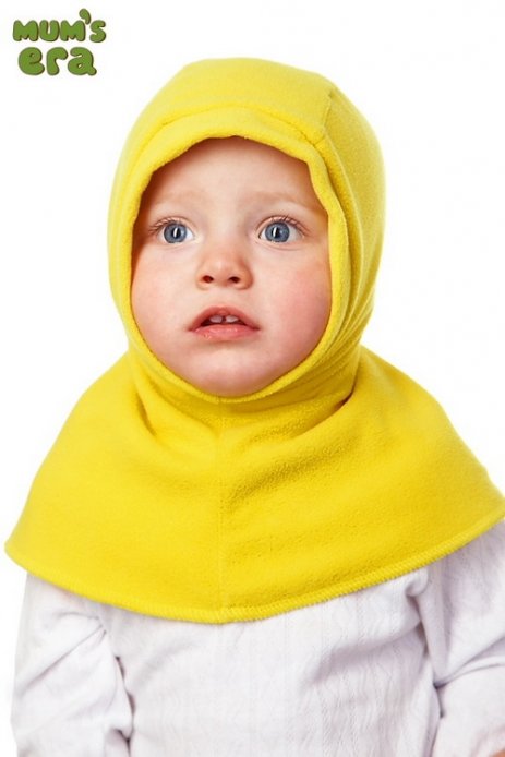 Шлем детский флисовый "Желтый"