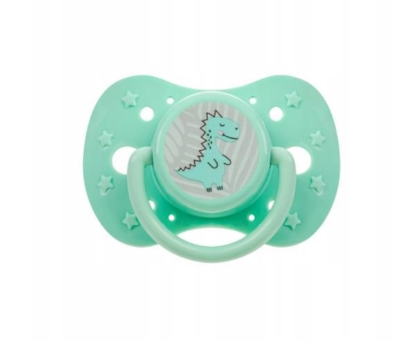 Пустушка силіконова симметрична 6m+ Діно