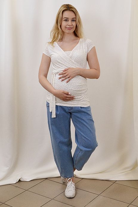 Блузка Solange II для вагітності і годування крем-точки