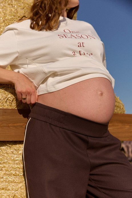 Брюки с лампасами для беременных шоколад Брюки с лампасами для беременных шоколад