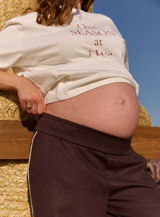 Брюки с лампасами для беременных шоколад Брюки с лампасами для беременных шоколад