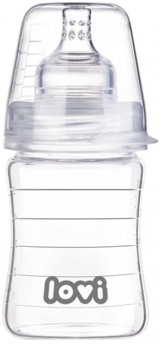 Бутылочка стеклянная  LOVI 150 ml - Diamond Glass