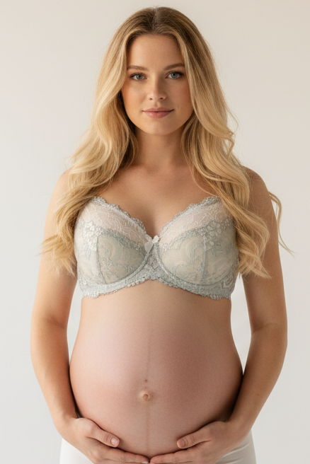 Бюстгальтер Odri для вагітних і годуючих молочний-сірий