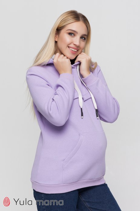 Світшот-худі Jill warm для вагітності і годування з начосом лавандовий