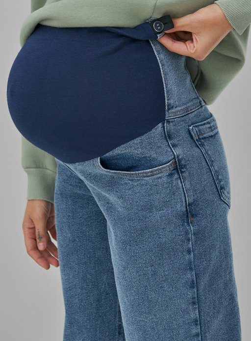 Джинси прямі ADELA для вагітних синій