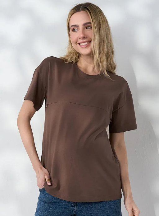 Футболка GOLDIE для вагітних і годуючих шоколадний