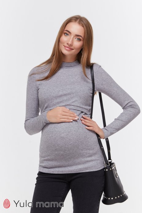 Гольф Lecie warm для беременных и кормящих светло серый
