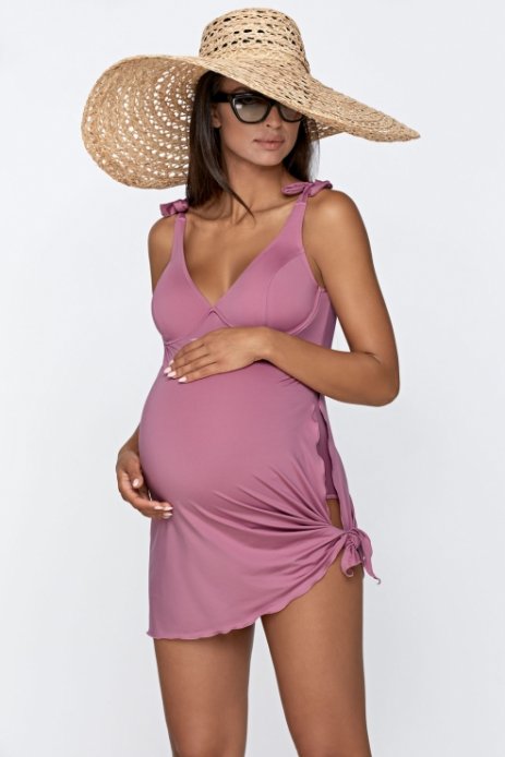 Купальный костюм для беременных цельный Lorin розовый