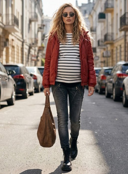 Куртка деми 2в1 Шери для беременных красная