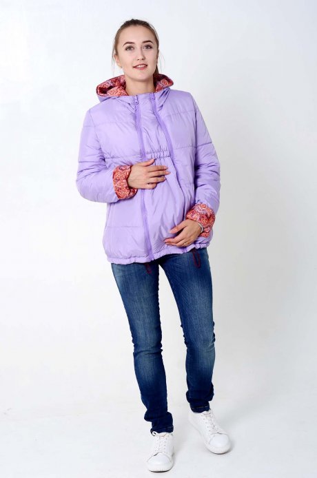 Куртка деми Мелани 2в1 двухсторонняя для беременных сирень