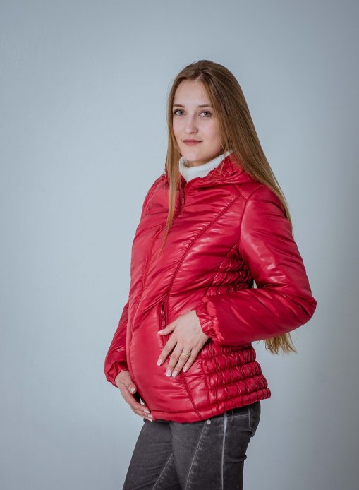 Куртка деми 2в1 Шери для беременных красная
