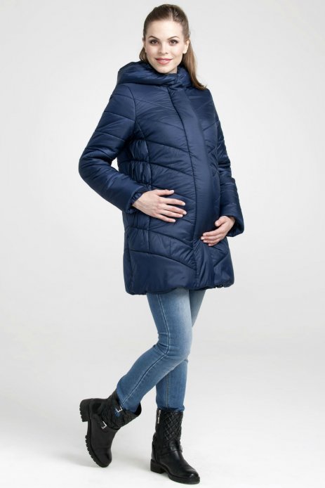 Куртка для вагітності зимова 2в1 Angela т.синя