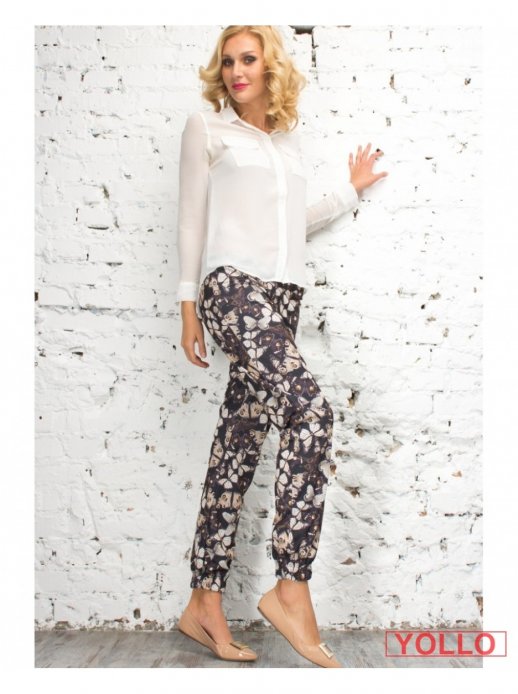 L8048 Легінси LEGGINGS JOGGER BUTTERFLY TABACO