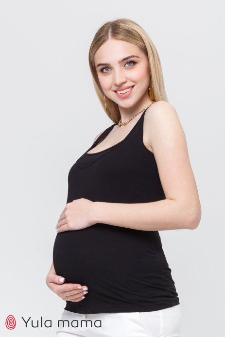 Майка EZRA для беременных и кормящих черный