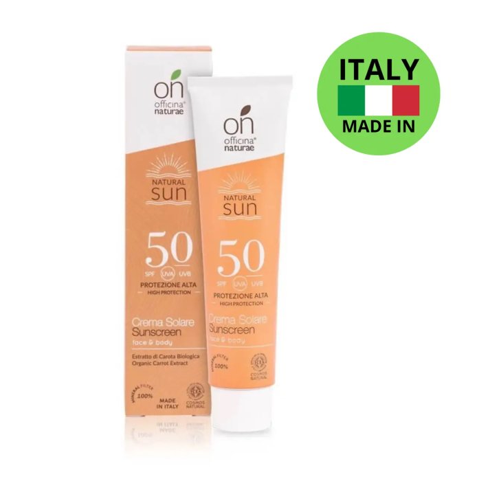 Органический cонцезащитный флюид SPF 50 в алюминевой тубе Officina Naturae, 75 мл