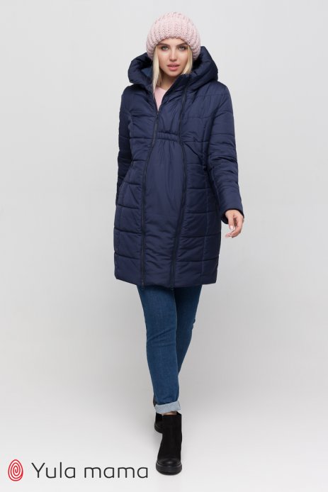 Пальто для вагітності зимове 2в1 ABIGAIL темно-синий