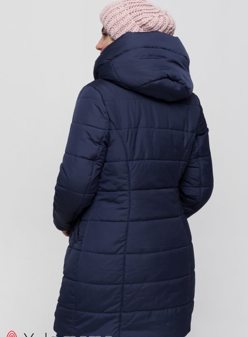 Пальто для вагітності зимове 2в1 ABIGAIL темно-синий