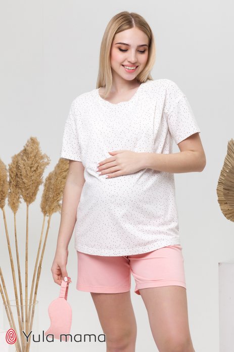 Пижама JANICE для беременных и кормящих розовый