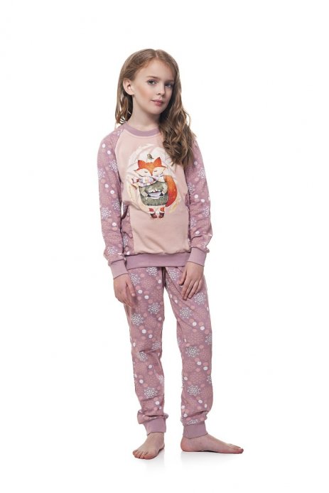 Пижама для девочки снежинки лисичка