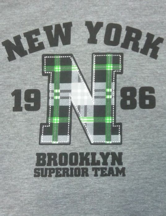 Пижама для мальчиков New York меланж-графитовый-зеленый