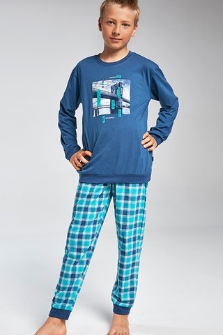 Пижама для мальчиков принт 81Bridge джинс-голубой