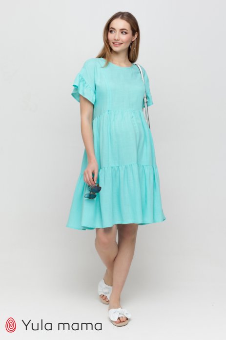 Платье Annabelle для беременных и кормящих аквамарин