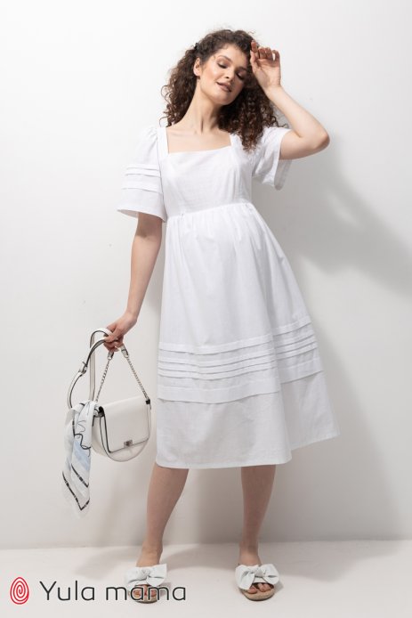 Платье AURORA для беременных и кормящих белый