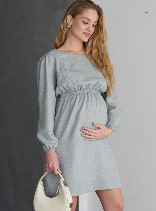 Сукня для вагітних та годуючих сірий