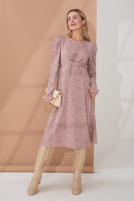 Сукня Ellender для вагітних і годуючих пудра з квітковим принтом. Сукня Ellender для вагітних і годуючих пудра з квітковим принтом.