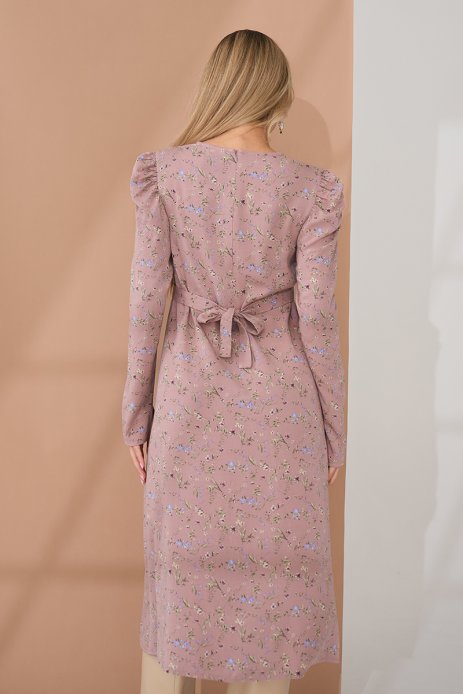 Сукня Ellender для вагітних і годуючих пудра з квітковим принтом. Сукня Ellender для вагітних і годуючих пудра з квітковим принтом.