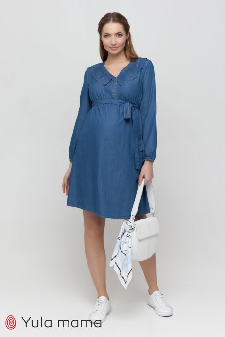 Платье Fendi джинсовое для беременных и кормящих синий