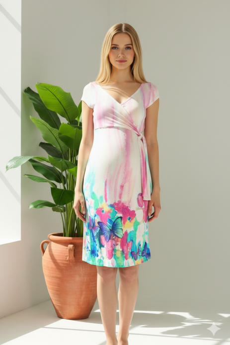 Платье Janisa для беременных и кормящих печать