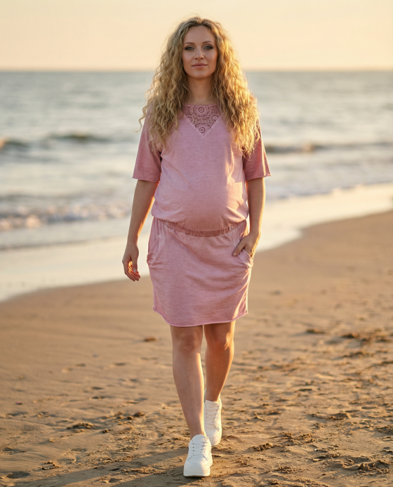 Платье Liliam для беременных розовый