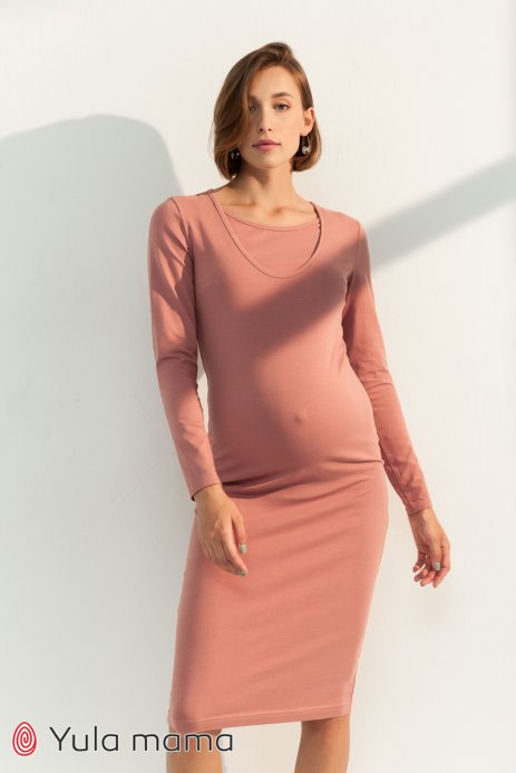 Сукня LILLIAN для вагітних і годуючих темний рожевий