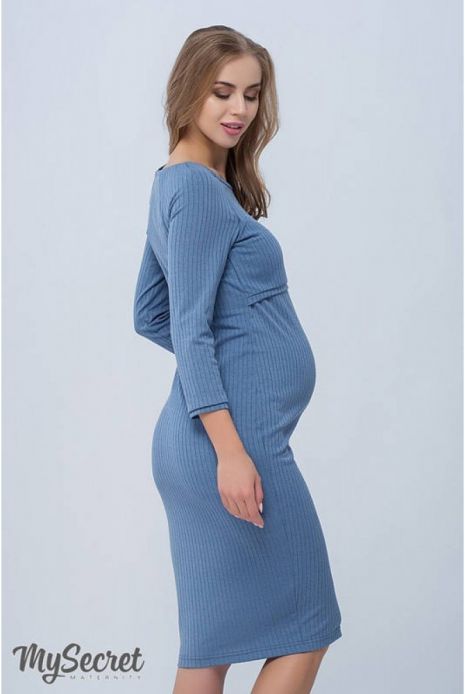 Сукня Lolly для вагітних і годуючих джинсово-синій меланж
