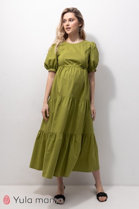 Сукня PARIS для вагітних та годуючих світло-оливковий