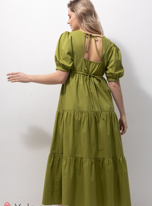 Платье PARIS для беременных и кормящих светло-оливковый