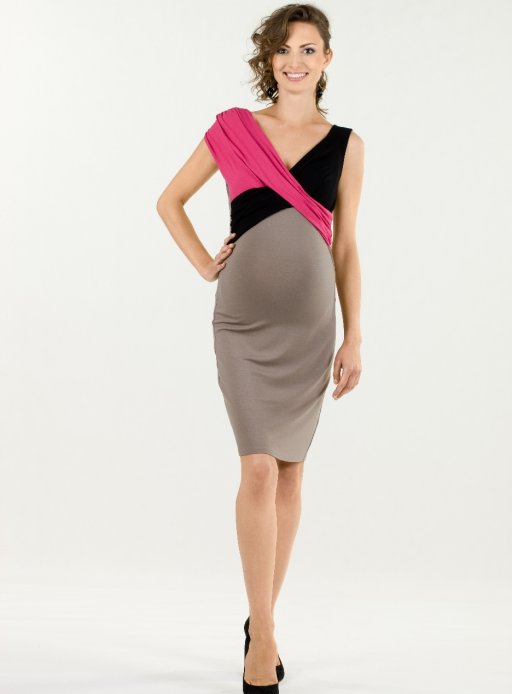 Платье Viana для беременных и кормящих каппучино