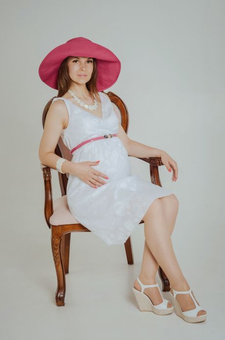 Платье Джулия для беременных и кормящих шелковые пэйсли на белом