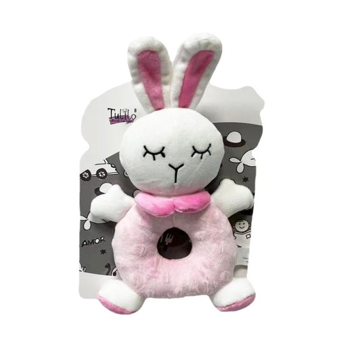 Брязкальце плюшеве Кролик рожевий Tulilo