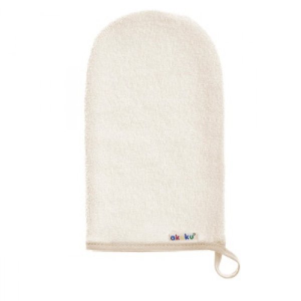 Рукавичка махровая бежева Akuku