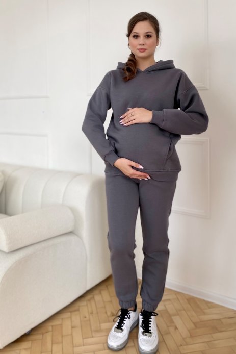 Штани для вагітних фліс сірий