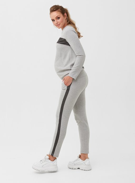 Штаны для беременных спортивные серый