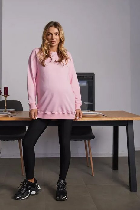 Свитшот Santa Fe для беременных и кормящих розовый Свитшот Santa Fe для беременных и кормящих розовый