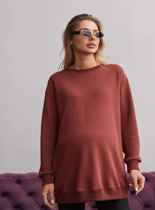 Свитшот Santa Fe для беременных и кормящих шоколад Свитшот Santa Fe для беременных и кормящих шоколад