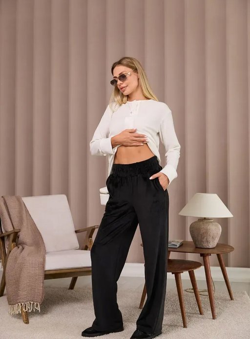 Велюровые штаны Wilton для беременных черный