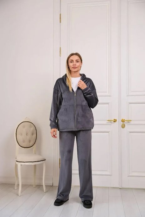 Велюровый костюм Claremont для беременных и кормящих графит Велюровый костюм Claremont для беременных и кормящих графит