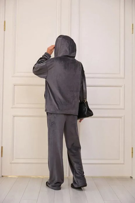 Велюровый костюм Claremont для беременных и кормящих графит Велюровый костюм Claremont для беременных и кормящих графит