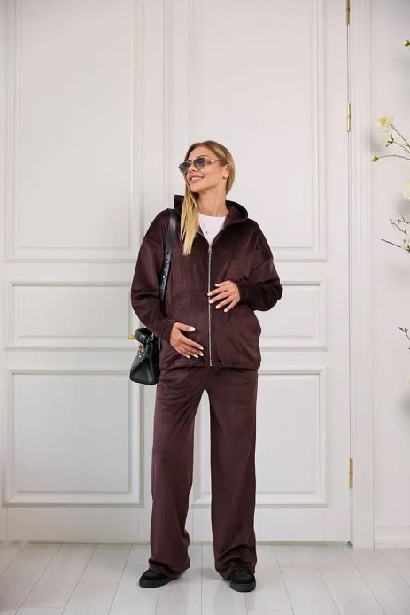 Велюровий костюм Claremont для вагітних і годуючих шоколад Велюровий костюм Claremont для вагітних і годуючих шоколад