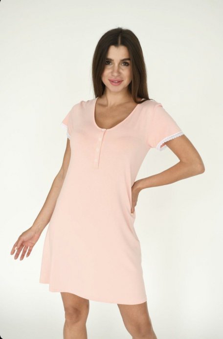 Ночная сорочка "Rosy" для беременных и кормящих розовый